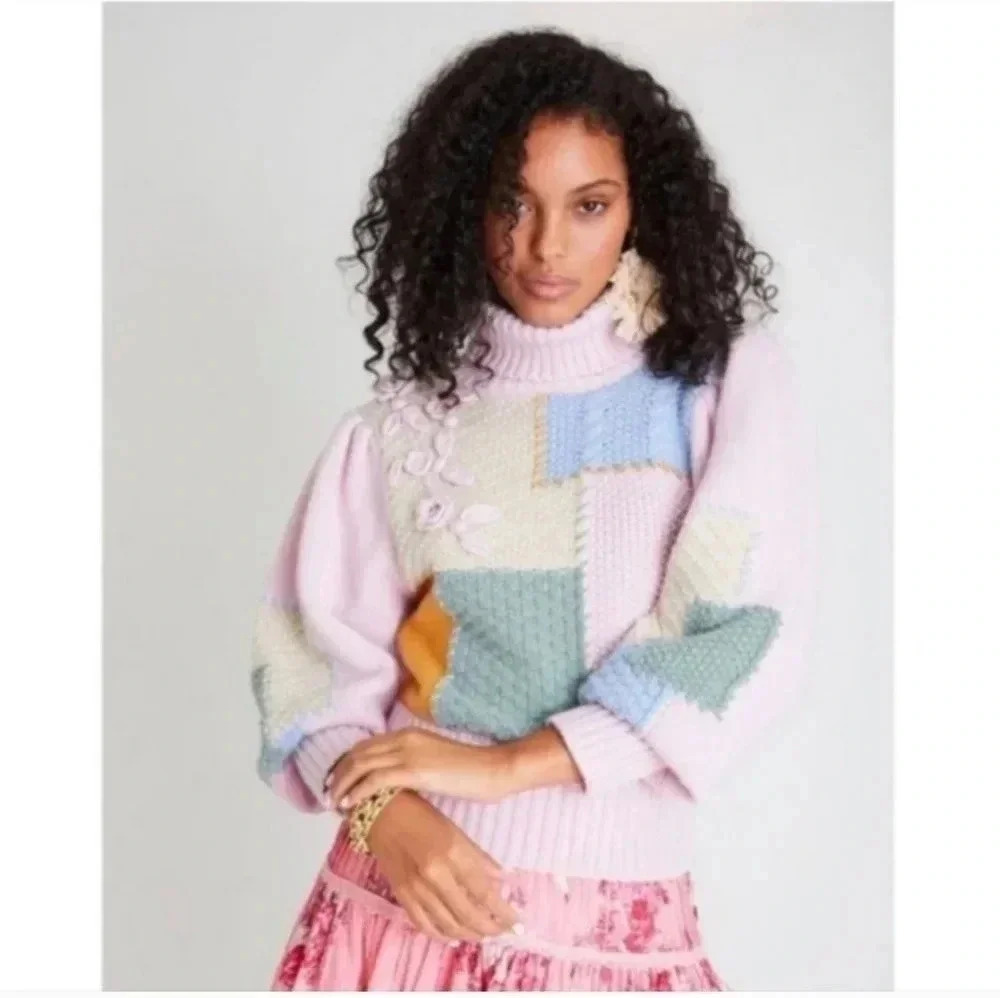 Loveshackfancy Allan Patchwork Retro Chunky Autum… - image 5